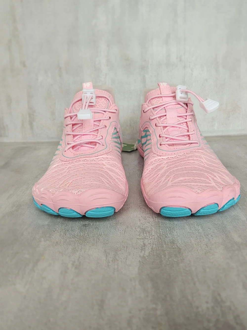 HF Minimalist Barefoot Water & Trail Running Shoes Pink/Teal Sz. EU 39/US 8,8.5